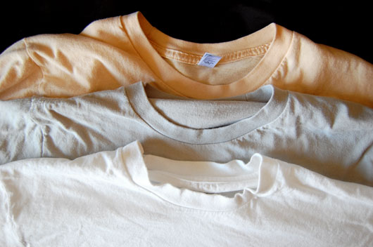 Different shades of white laundry