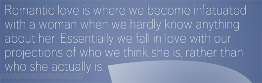 The One Inset Text - romantic love is where we become infaturated