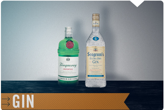 middle-shelf gin 2 bottles of gin