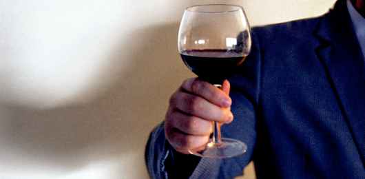 toast A glass of wine