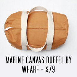 Wharf duffel bag Wharf canvas duffel
