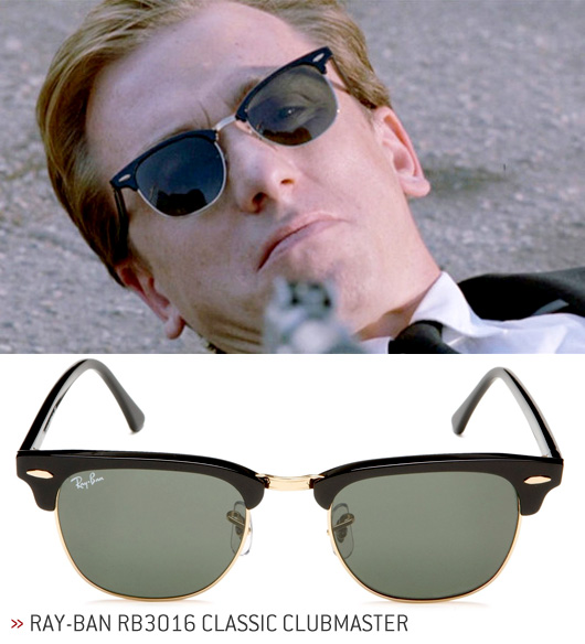 Ray-Ban Clubmaster An actor wearing sunglasses with Ray-Ban Clubmaster