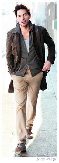 Desert Boot Man walking down the street wearing desert boots