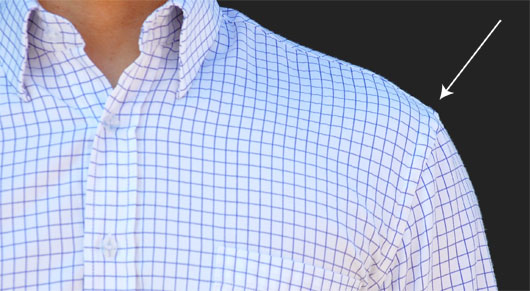 dress shirt shoulder fit sleeves of a dress shirt