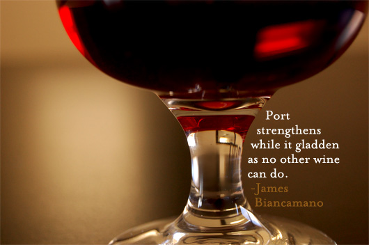 port port wine glass with quote