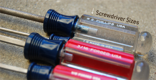 screwdriver sizes screwdriver sizes