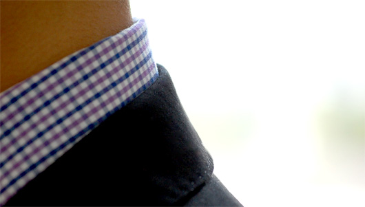 collar Close up of shirt and suit collar