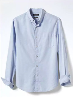 A man wearing a blue shirt