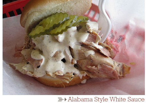 alabama white sauce A close up of a sandwich