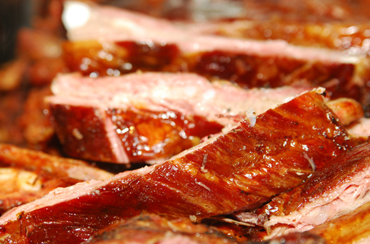ribs A close up of bbq ribs