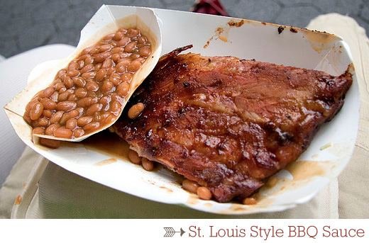 st louis bbq sauce A close up of food on a plate, with Sauce and Barbecue