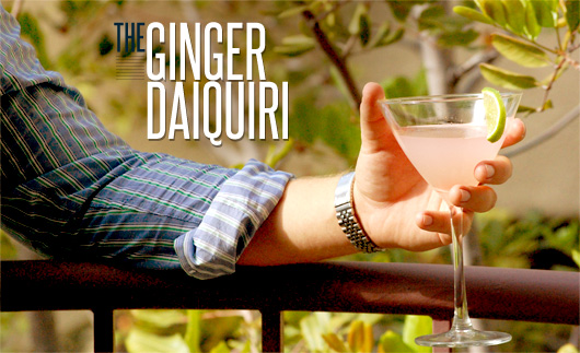 ginger daiquiri hand holding ginger diaquiri