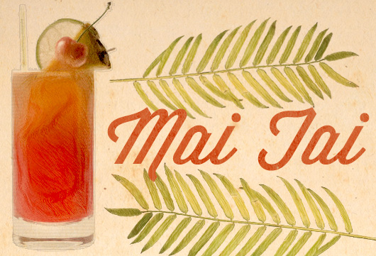 mai tai cocktail recipe tiki Mai tai tiki drink illustration