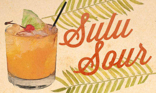 sulu sour tiki cocktail recipe Sulu Sour tiki drink illustration