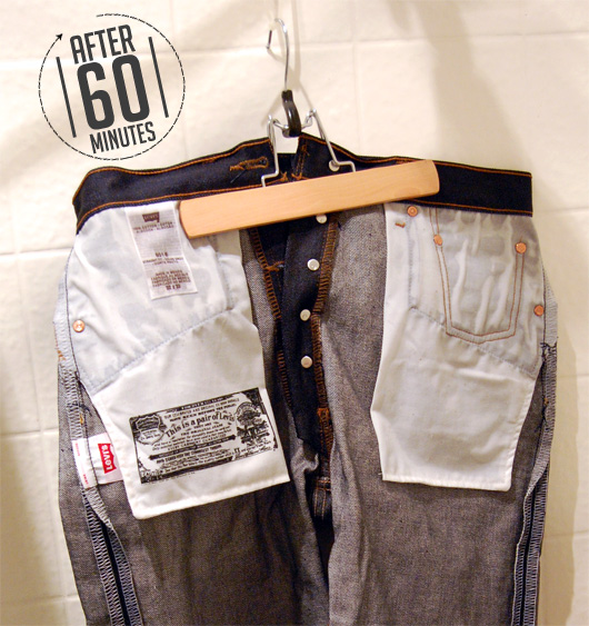 levi's 501 shrink to fit STF Levi's 501 Shrink to Fit on hanger after 60 minutes