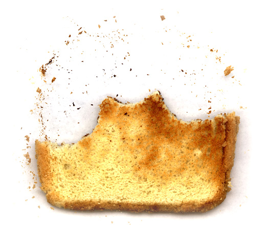 half carbs A close up of a piece of half eaten bread