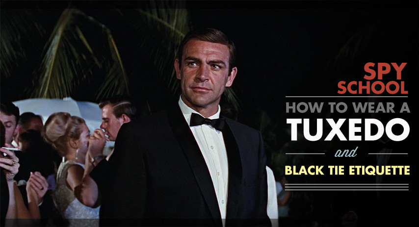 how to wear a tuxedo Sean Connery wearing a tuxedo