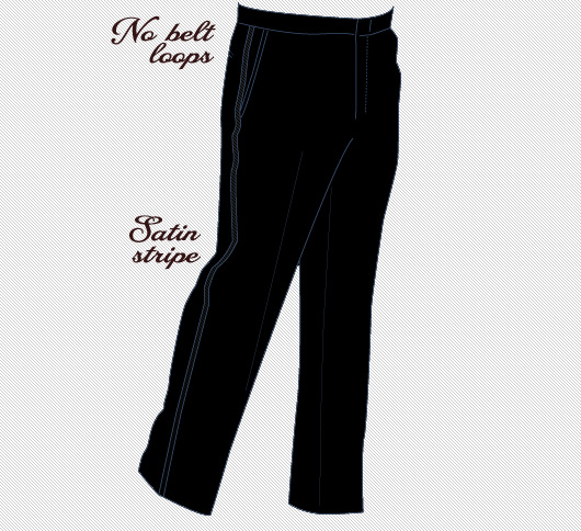 Tuxedo pants Tuxedo pants diagram