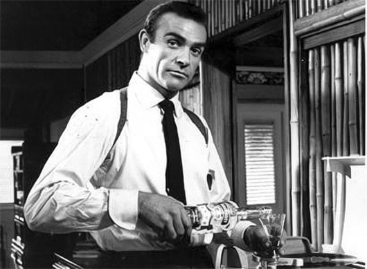 bond drink Sean Connery making a martini