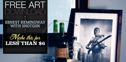 free art printable ernest hemingway