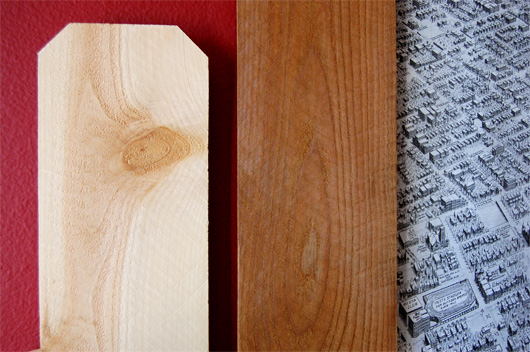 before and after Before and after stained wood