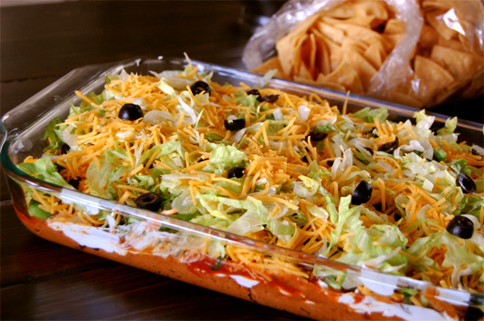 taco dip taco dip with chips