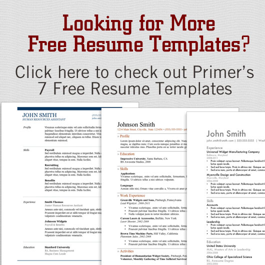 7 Free Resume Templates Looking for more resume templates