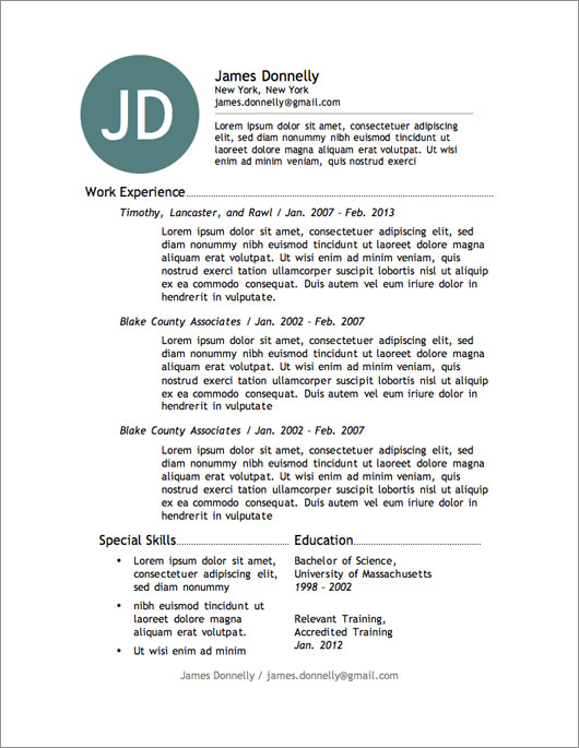 free resume template modern resume template