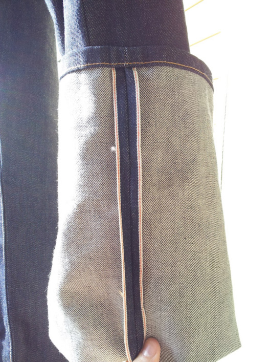 Lock Sicker Selvedge denim inside out