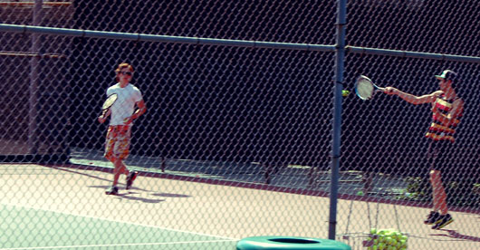 People playing tennis