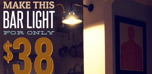 DIY Pipe light sconce