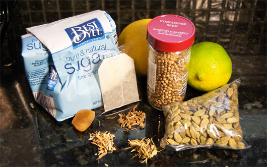 Ingredients to make bitters