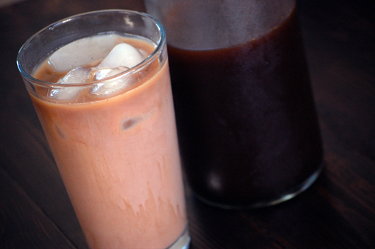 homemade iced mocha latte