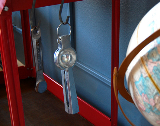 Bar cart with citrus squeezer
