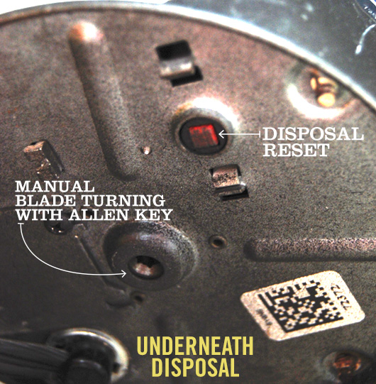 Underneath disposal diagram