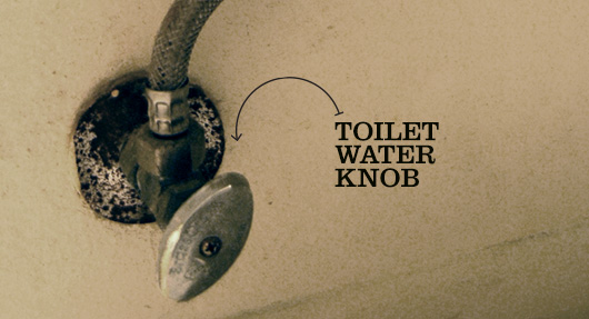 toilet water knob