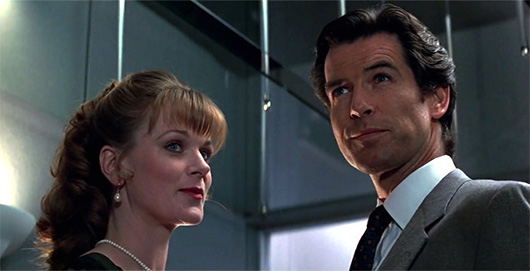 James Bond with Moneypenny