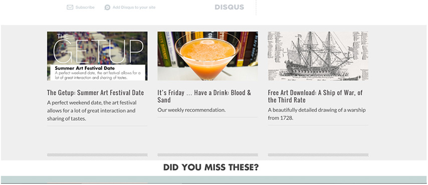 Primer article menu design
