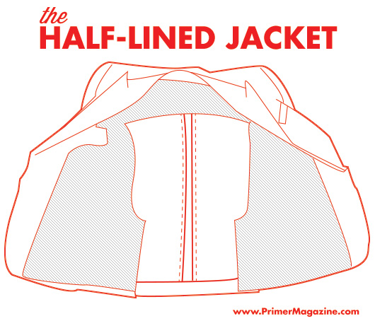 half lined suit jacket