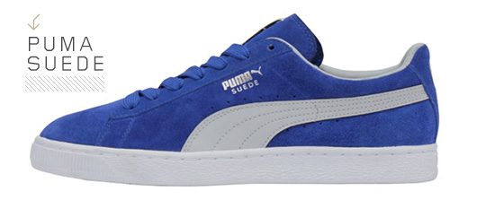 A close up of a Suede Puma