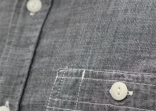 Close up of chambray shirt
