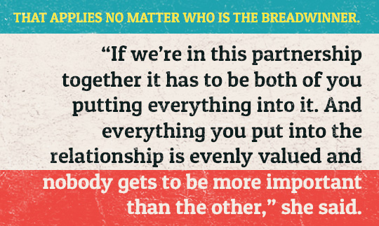 Article inset quote - That applies no matter who is the bread winner