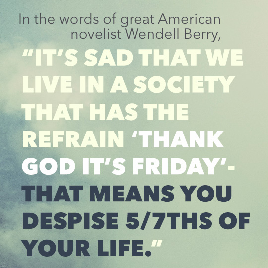 Article text inset - Its sad that we live in a society that the refrain thank god its friday