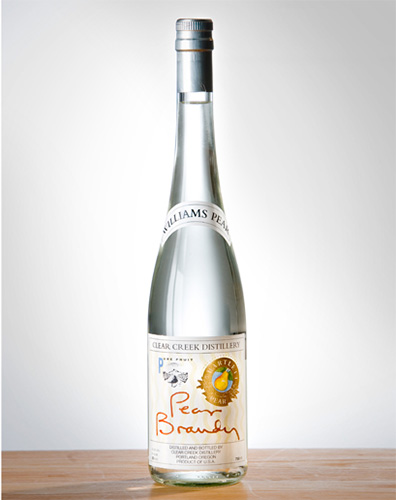 pear brandy bottle