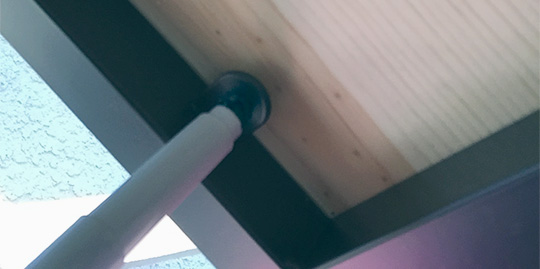 Marking the screw hole with a maker