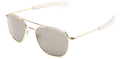 Gold square frame aviators