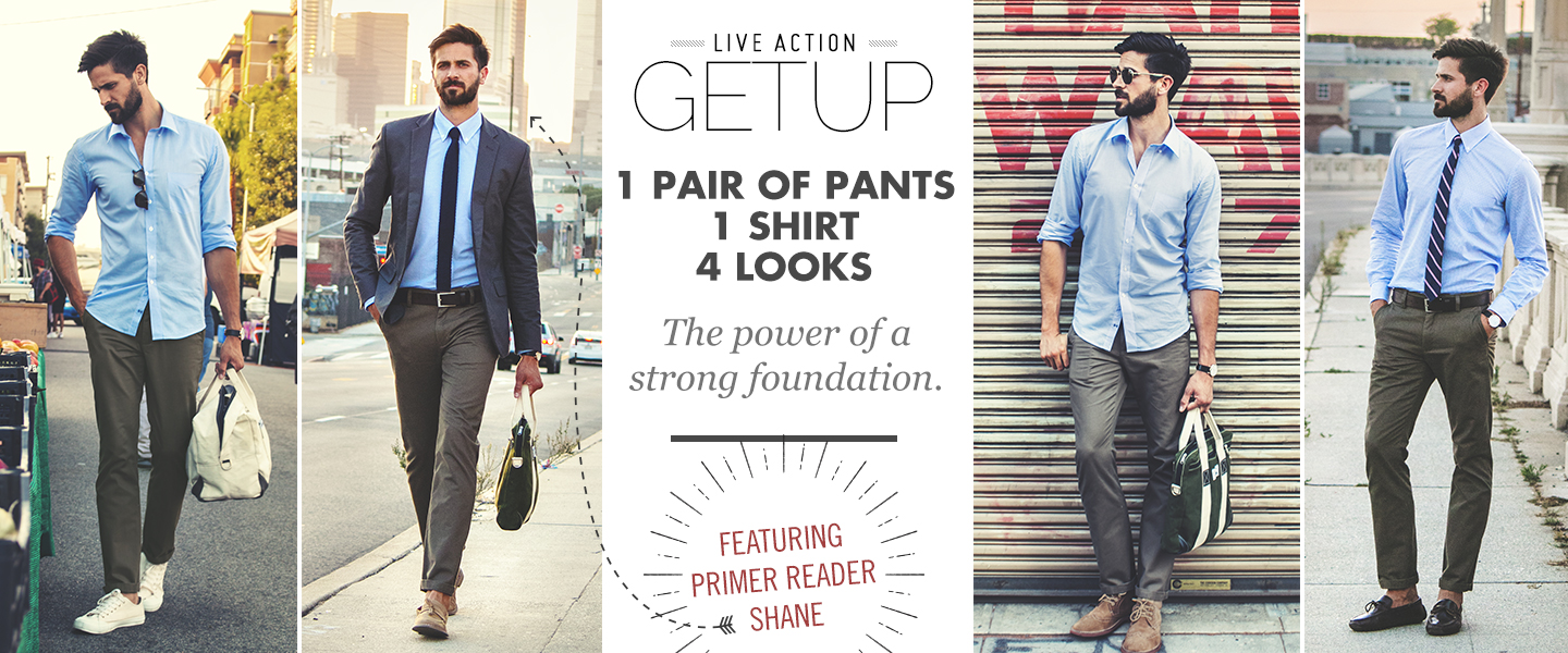 Live Action Getup: 1 Shirt, 1 Pair of Pants, 4 Looks