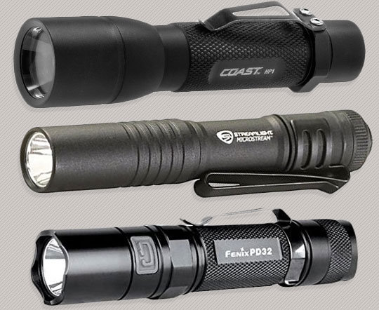 3 tactical flashlights