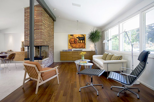A living room filled with vintage furniture