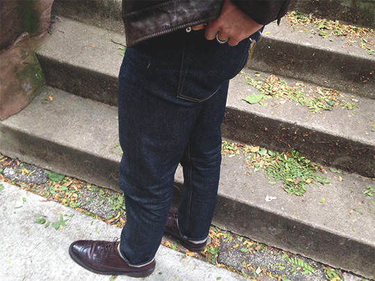 waist tailored jeans for muscular legs